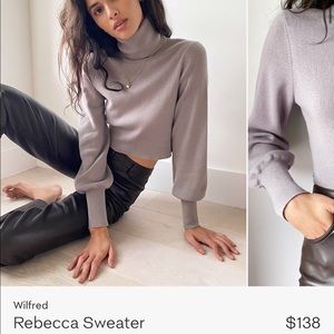 NWT Aritzia Wilfred Rebecca Turtleneck Sweater